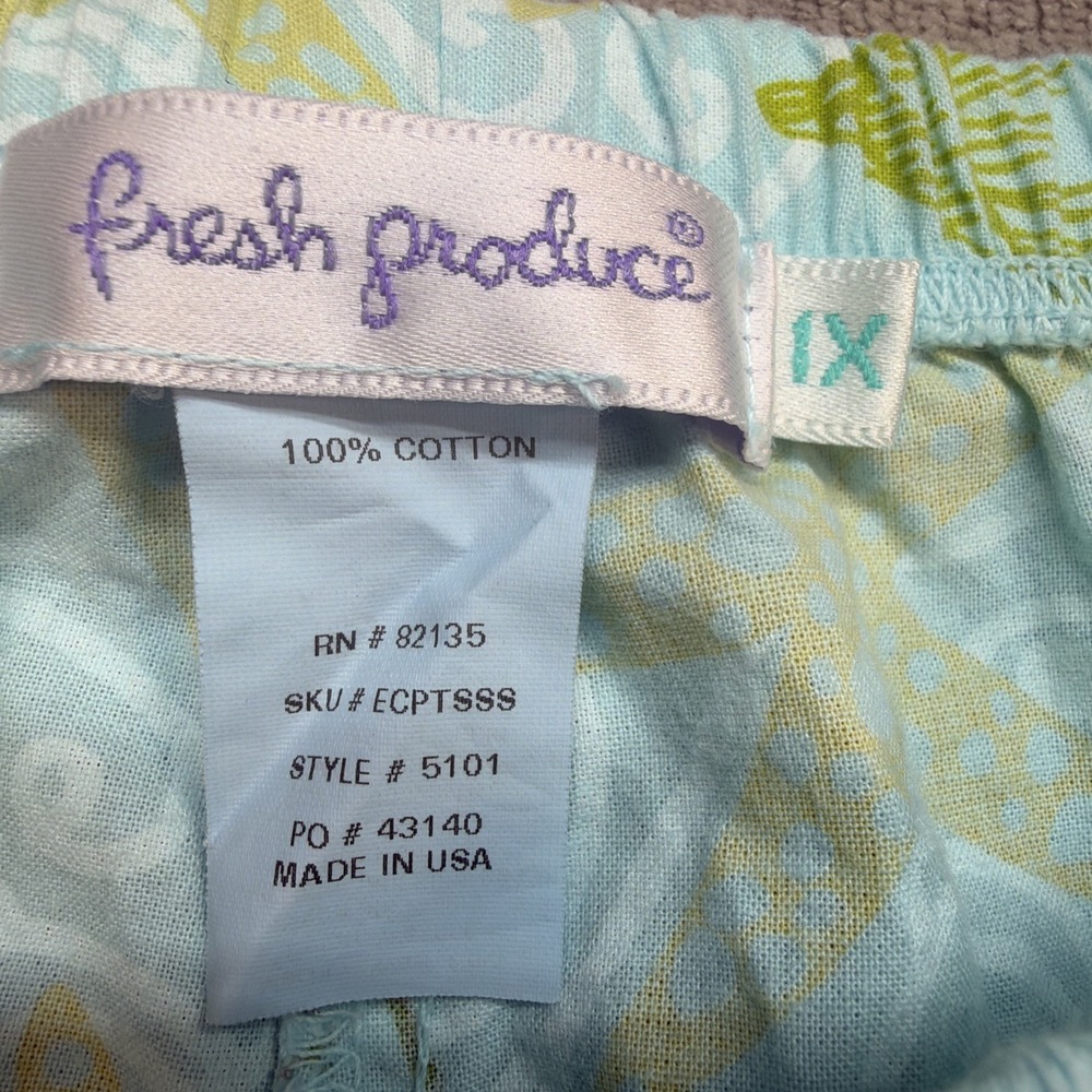 Fresh Produce Wide‎ Leg Pants 1X Coastal Seashell Starfish - Picture 8 of 10